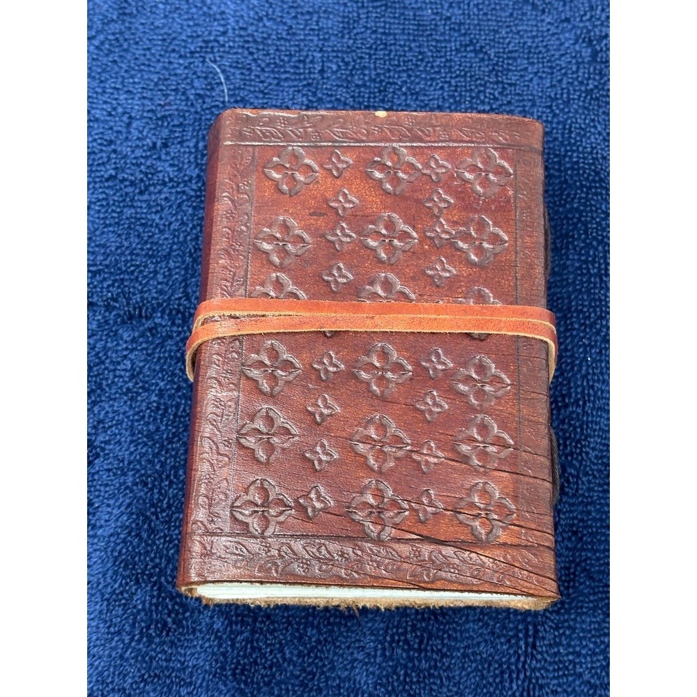 Handmade Leather Journal Notebook Diary Embossed Celtic Design Stone‎ - Picture 8 of 11